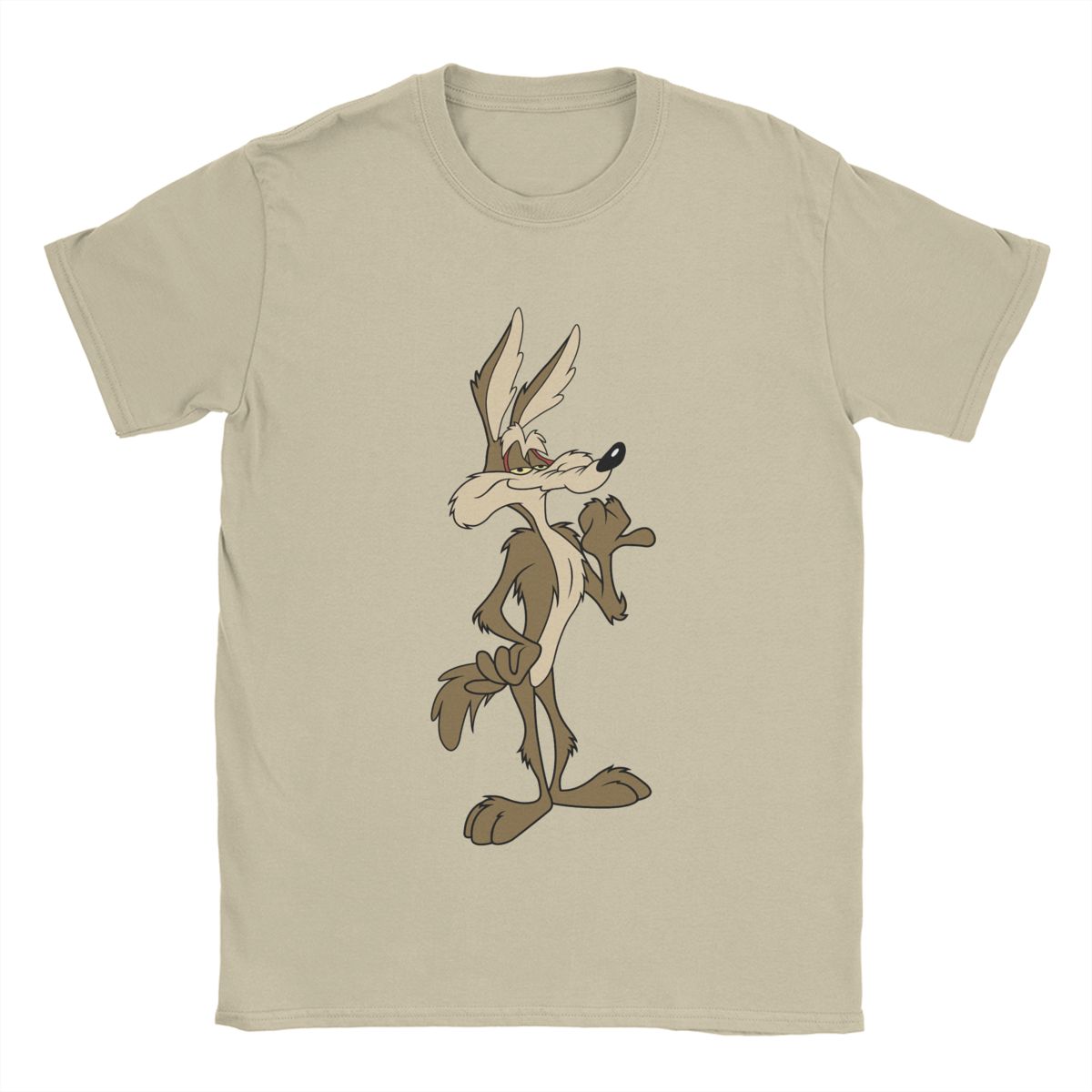 

Футболка Wile e Coyote Чоловіча Бавовняна Новинка Футболки З Круглим Коміром Топи З Коротким Рукавом Великий Розмір XL