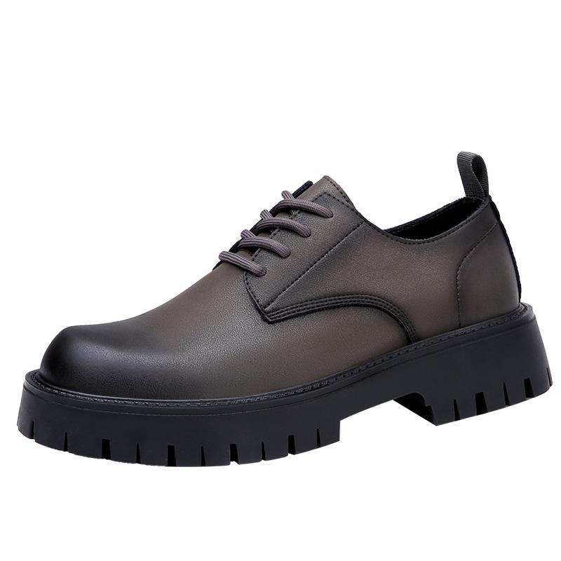 2025 outono e inverno novos sapatos masculinos couro genuíno juventude versátil versão coreana tendência plataforma casual sapatos de couro sapatos de algodão masculinos