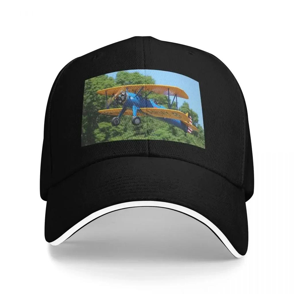 BoeingStearUnisex Kaydet Biplane Trainer Aircraft Taking Off Baseball Cap Sunscreen designer cap Sun Cap Hats For Women Unisexs