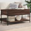 VidaXL Coffee Table, End Table with Adjustable Feet, Side Table with Storage Living Room Interior, Modern, Oak 845350
