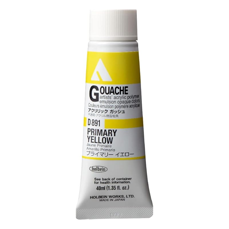 

holbein acrylic gouache D891 40ml primary yellow 07891