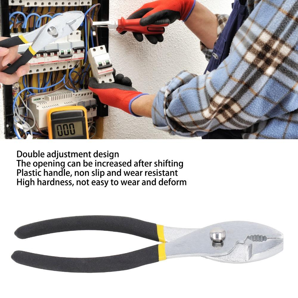 Steel Pliers Slip Joint Pliers Plastic Handle Heavy Duty Pliers Convenient Hand Pliers Home Repair