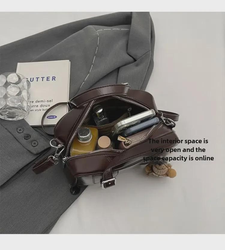 Women's 2024 Korean Retro Textured Shoulder Bag - Versatile, Small, and Stylish Handbag