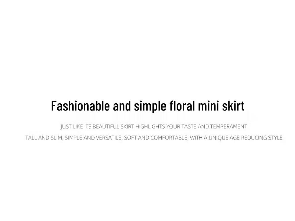 Summer 2025 Floral High-Waisted Loose Slimming Drawstring Anti-Exposure Cake Skirt