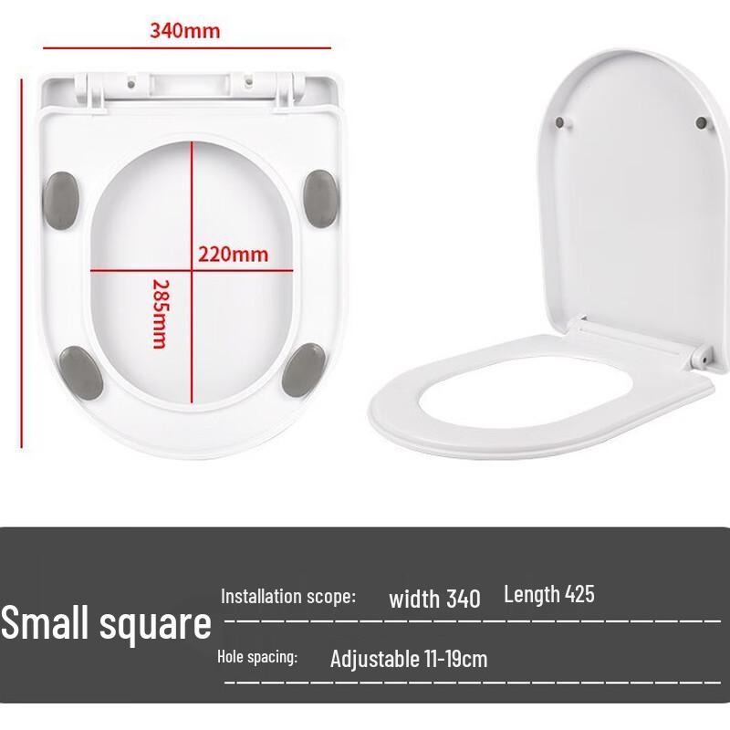 TLXT U-Shape Soft-Close Thickened Toilet Seat with Quick Release