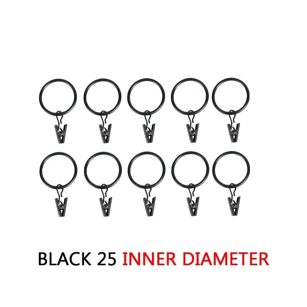 

10/50pcs Retro Drapes Tie Buckles with Rings Hooks Metal Curtain Clips Set Home Bedroom Bathroom Decorative Hanger Pins 10PCS