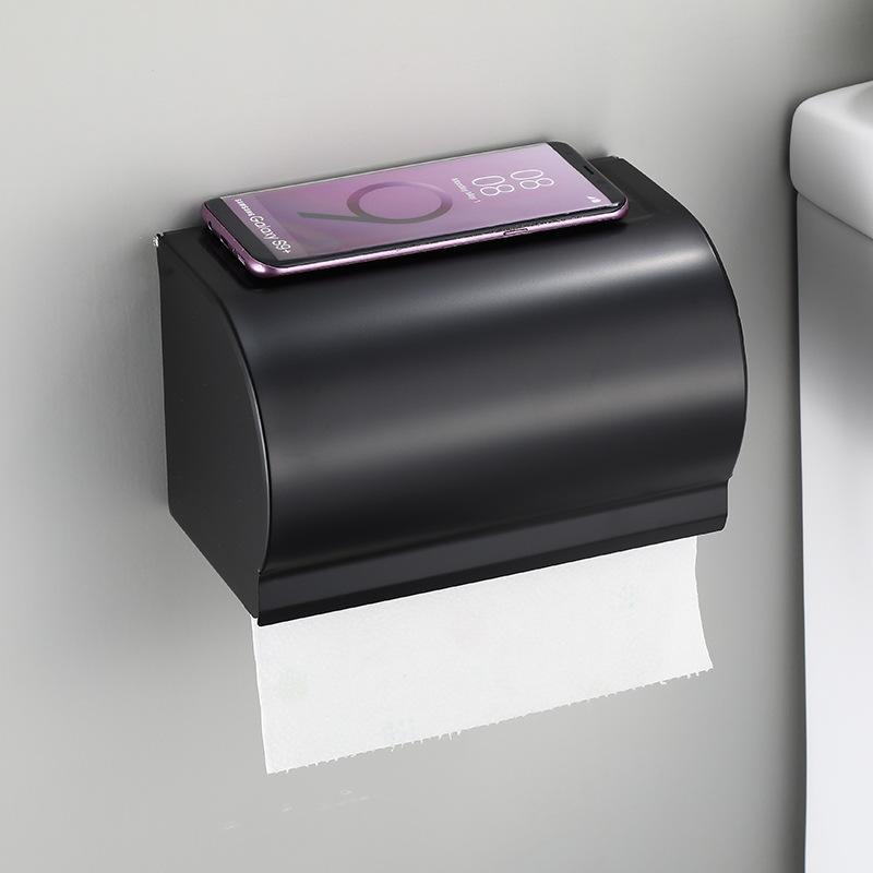 

Держатель для туалетной бумаги, алюминиевый, черный, держатель для рулона туалетной бумаги, короткий держатель для салфеток, подставка для коробок, держатель для туалетной бумаги, коробки для салфеток