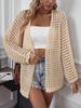 Fuzzy Knit Hollow Out Autumn Sweater: European & American Style, Loose Fit, Long Sleeve Women's Outerwear