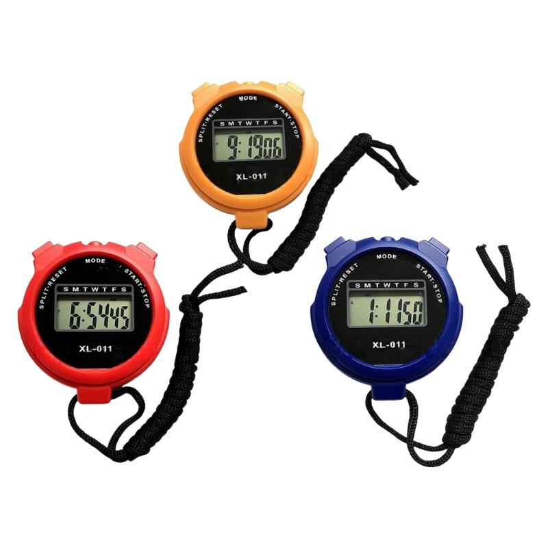 Chronograph Stop Watch Electronic Stopwatch Portable Outdoor Running Training Timer Handheld Digital Coaches Timer