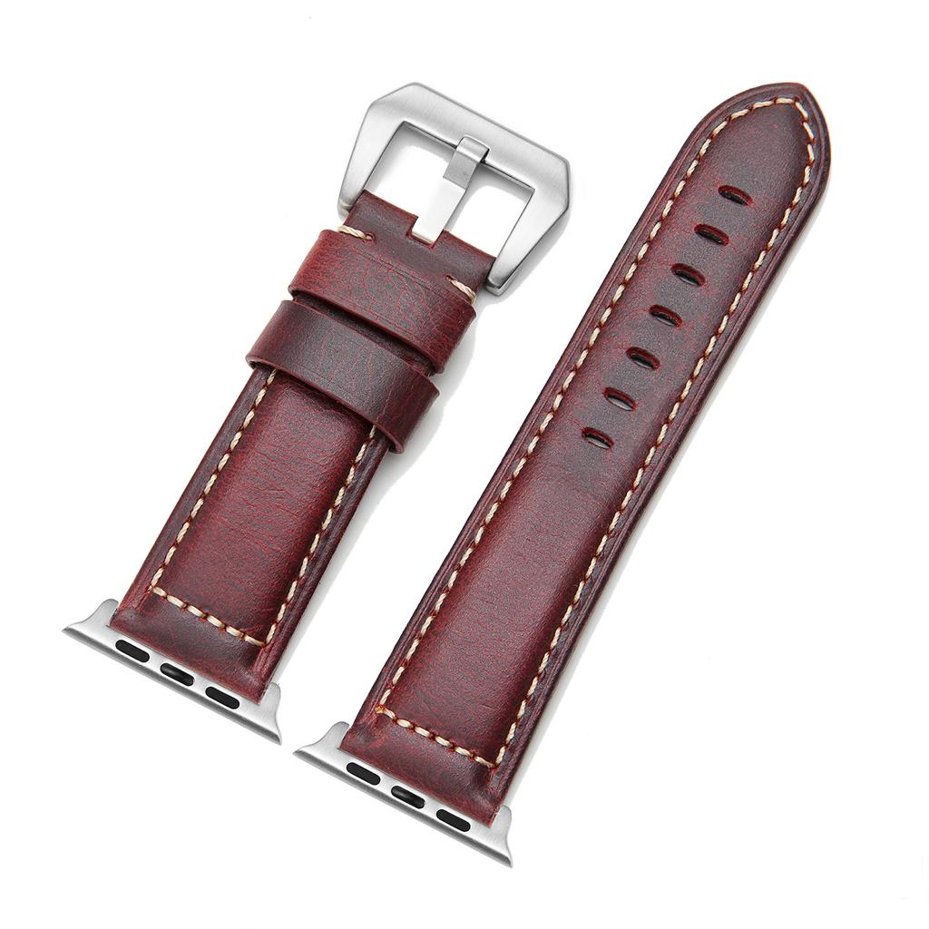Vintage Watchbands 44mm 40mm 42mm 44mm Handmade Watch Strap Coffee Blue Red Green Replacement Watchwrist Belt Bracelet Accessory
