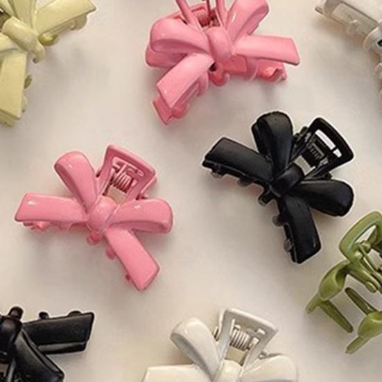 5Pcs Girl Hairpins 3D Bow Design Matte Texture Hair Clips Lightweight Small Gripper