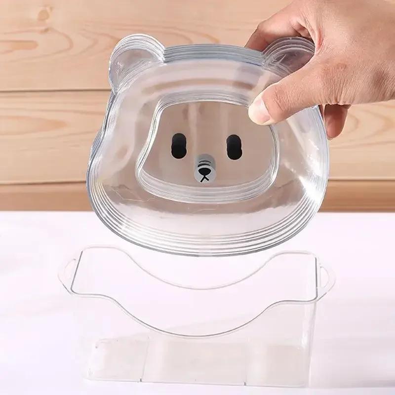 Mini Cute Cartoon Shape Bear Spit Bone Dish Creative Desktop Trash Tray Snack Food Residue Fruit Plate Kitchen Tableware