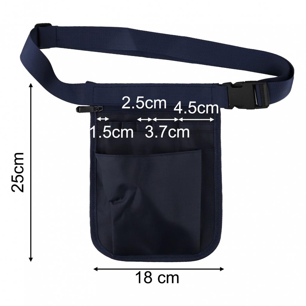 Waist Storage Bag for Tools with Adjustable Belt and Heavy Duty Buckles