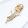 Vibrant Enamel Tulips Brooch Stylish Metal Art Multi Purpose Decoration For Women Fashionable Everyday Jewelry