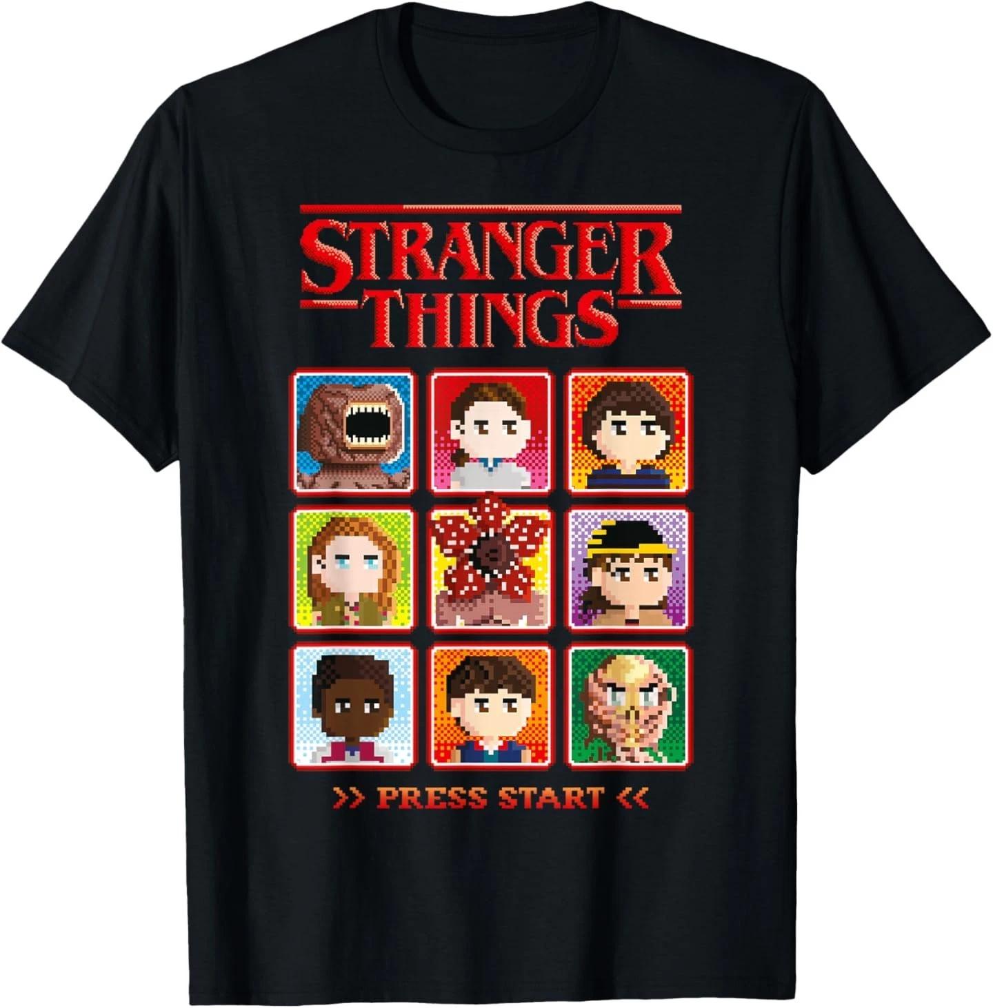 Stranger Things Season 5 Retro Video Game Character Select T-Shirt S