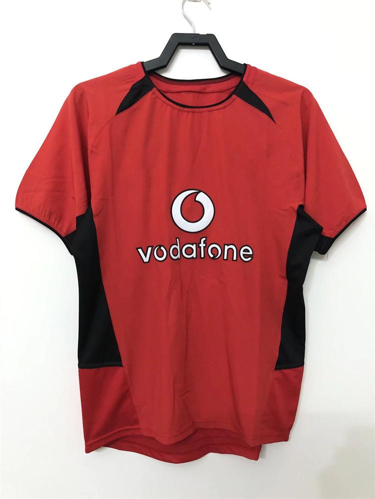 02-04 season Manlian long short-sleeved retro jersey, Beckham C Luo Giggs Scholes Fanny football S