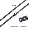 Solid Necklace Curb Chains Link Men Choker Stainless Steel Male Female Accessories Fashion