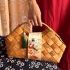 Natural Woven Bag Wooden Storage Box Multi-functional Hand-held Basket  Zongzi