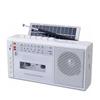 Kassettenrekorder Boombox mit Bluetooth und Solarpanel - AM/FM/SW Radio, USB/TF-Karte, Kopfhöreranschluss, eingebautes Mikrofon, LED-Licht