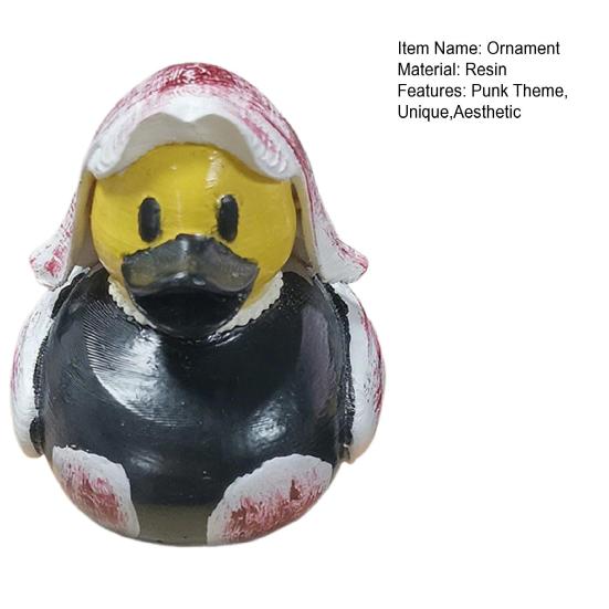 Alien Duck Resin Ornament Duck Figurine Unique Gift for Gothic Punk Lovers Home Office Bedroom Decoration