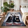 Crystal Velvet Rug Custom Name Text, Soft Non Slip Floor Mat Home DecorThe Addams Family