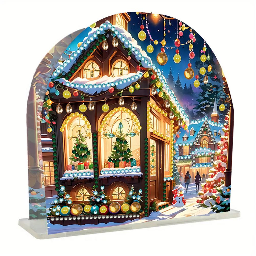 Christmas Acrylic Napkin Holder Diamond Painting Kit DIY 5D Diamond Art Painting Towel Holder Kit Christmas Decorations