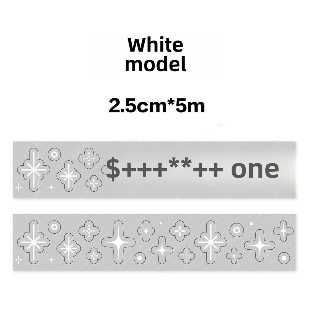 Decorative Sticker Tape Roll Hand Ledger Guka Basic DIY Hot Silver Sticker Tape