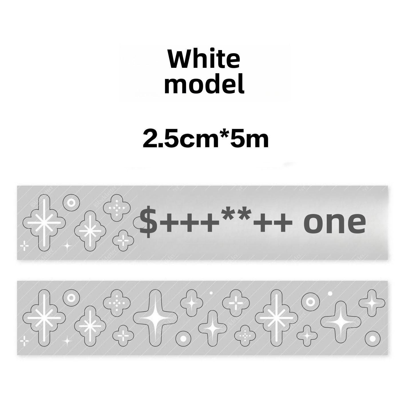 

Декоративна стрічка для наклейок у рулоні Hand Ledger Guka Basic DIY Hot Silver білий