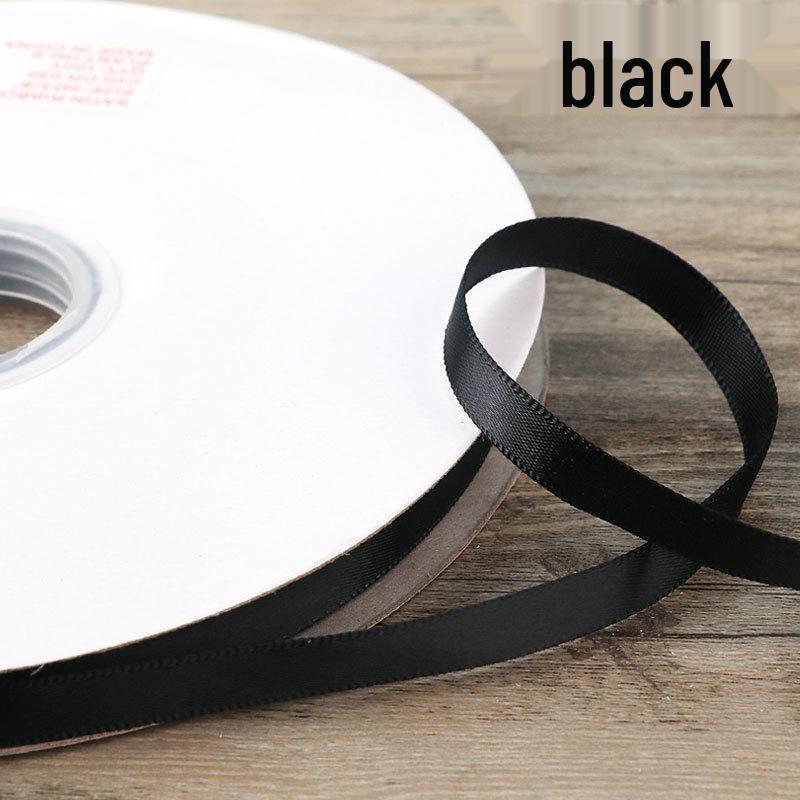 Solid Color Polyester Ribbon for DIY Floral Crafts & Cake Decoration