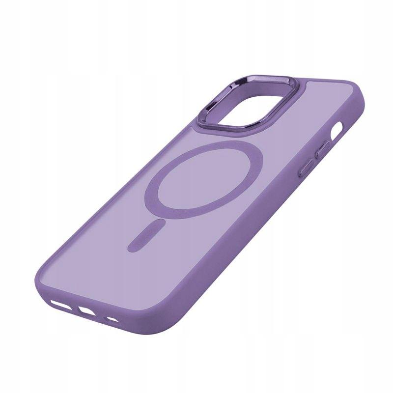 Case for iPhone 14 Pro Magsafe Magmat Reinforced Case Purple + Glass