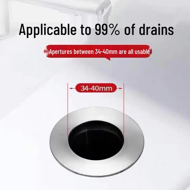 Bounce Core Wash Basin Drainer Plug with Press Filter Basket Accessories