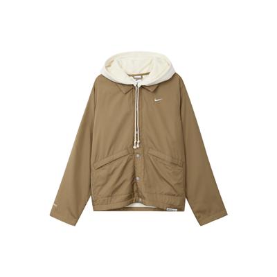 Nike Therma-FIT Standard Issue Jacke mit Kapuze, Tasche und großem Logoprint für Herren, Oberbekleidung, Holzbraun FB1833-258