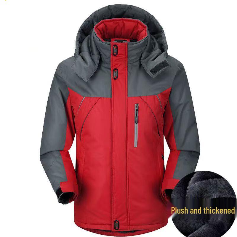 Men s Fleece-Lined Outdoor Windproof Jacket 2XL