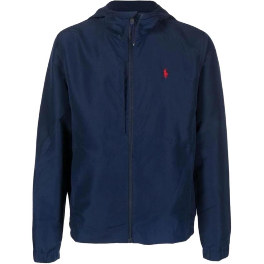Polo Ralph Lauren Logo Embroidered Hooded Zip-Up Long Sleeve Jacket Men Jackets Dark-Blue 710920446-002