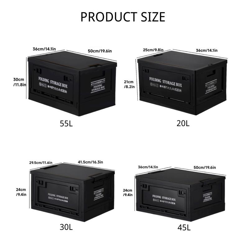 WESTTUNE Outdoor Storage Box 20L 30L 45L 55L Large Capacity Collapsible Storage Bin Portable Camping Car Picnic Travel Container