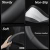 XHRING D-Shaped Car Steering Wheel Cover For Volkswagen VW Atlas Tiguan ID.4 Taos Passat Golf Jetta Beetle Polo GTI CC Touareg SE SEL R-Line S Cross