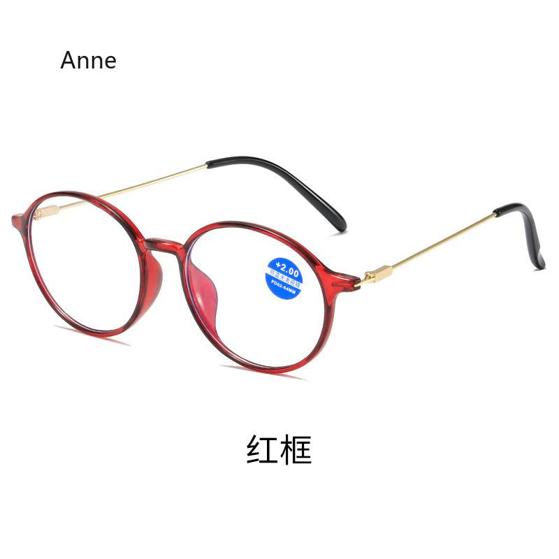 Fashion Round Reading Glasses Women Men Anti-blue Light Ultralight Spring Legs Presbyopic Eyeglasses Hyperopia Eyewear Gafas