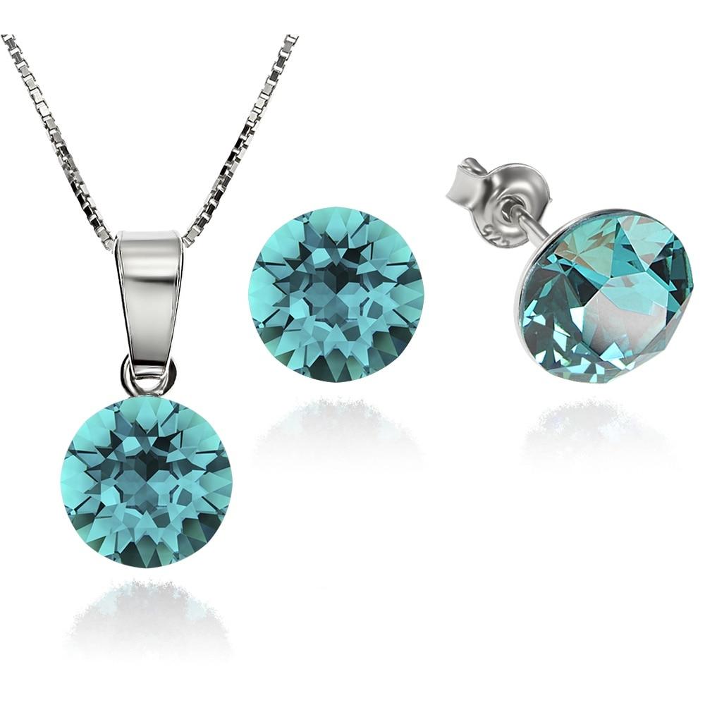 925 Sterling Silver Blue Zircon Engagement Ring