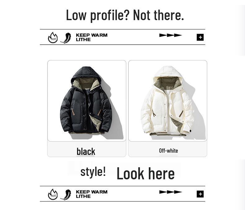 Unisex Stylish Hooded Down Jacket - Inspired by Iconic Duck Style, 85% White Duck Down