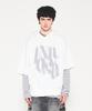 Eonoideu Shadow Big Logo Short Sleeve Hoodie Lq7Tu432_Off White