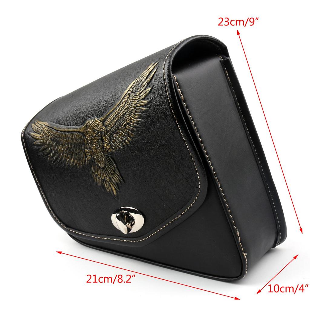 PU Leather Left Right Side Saddlebag Saddle Bag For Harley Sportster XL 883 XL 1200
