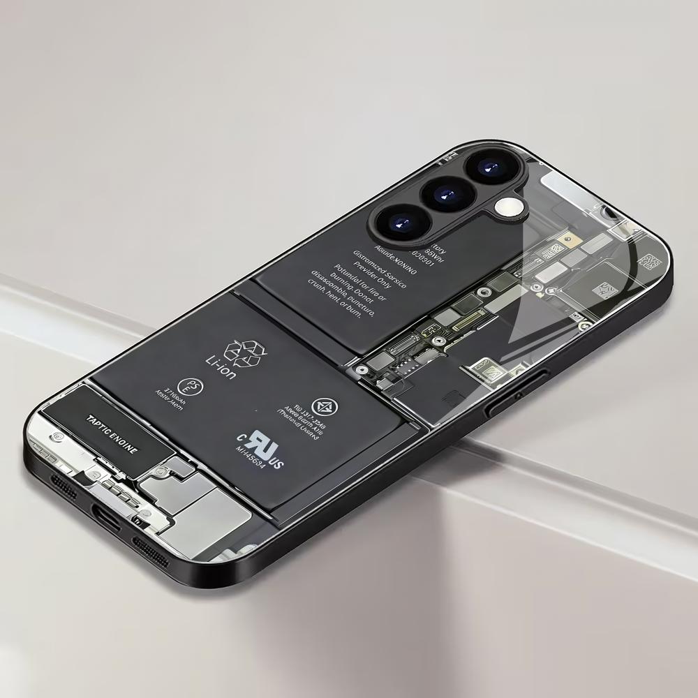 New circuit board tempered glass phone case suitable for Samsung GalaxyS26 S25 S24 S22 S21 S20FE/Ultra/Plus shockproof backcover