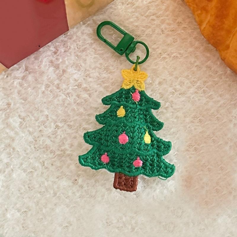 Christmas Keychain Set Cute Knit Stocking Bag Charms Holiday Gift Tags Purse Accessories Stocking Stuffers for Women Girls