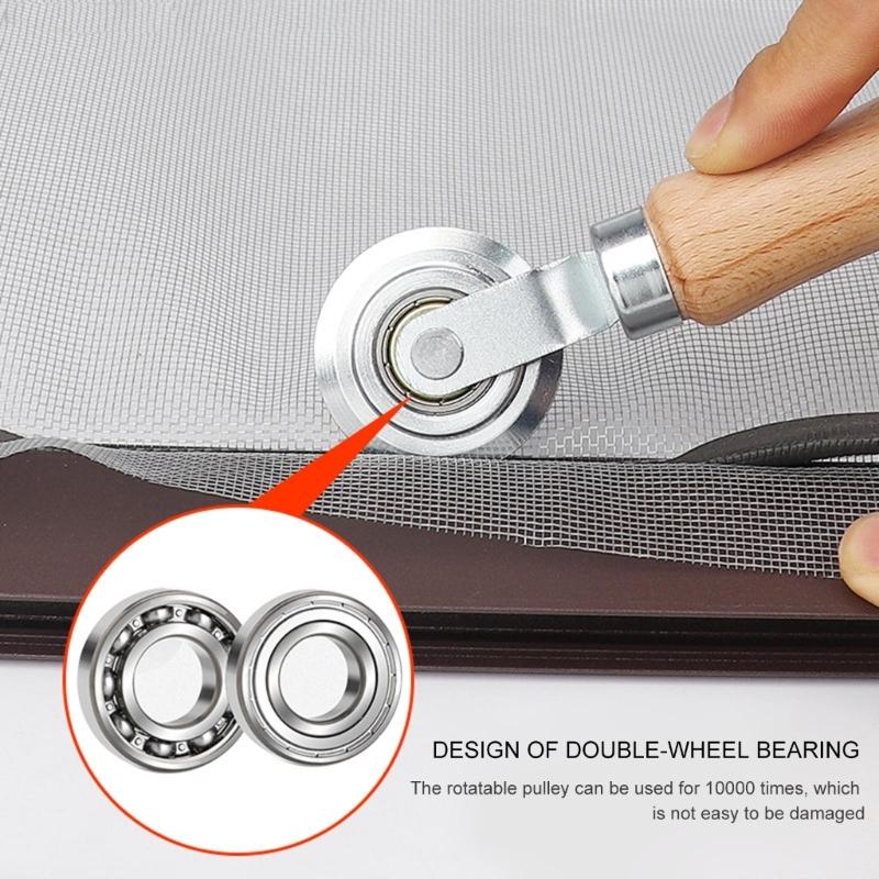 Screen Spline Tool Spline Roller Screen Repair Tool with Remove Hook Professional Rolling Tool  for Window Easy To Use