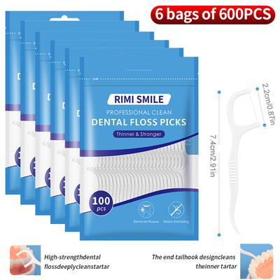 (Affordable Bagged Dental Floss Stick) Cleaning Between Teeth Can Be Done with Just One Stick | 50/100/300/600PCS