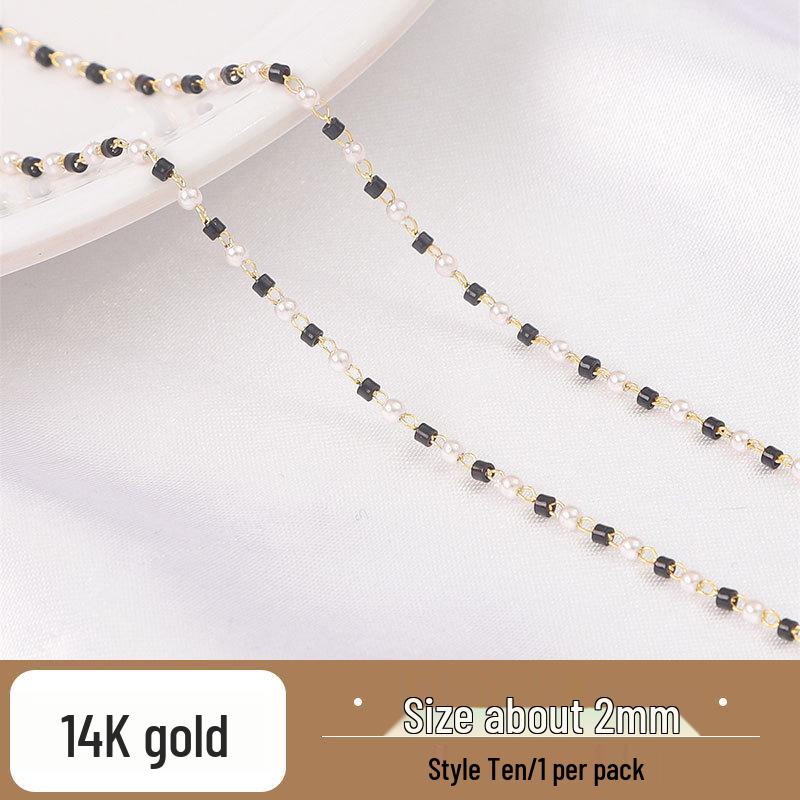 14K Gold-Filled Pearl Chain for Handmade Jewelry: Bracelet, Necklace, and Earrings Components