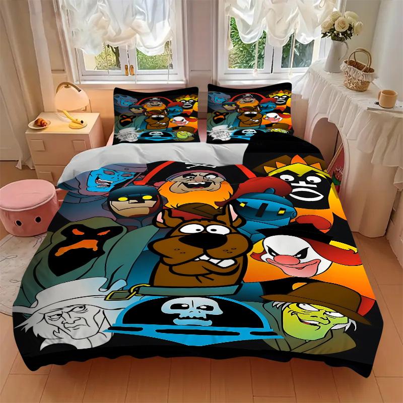 Cartoon Characters Adventure Print 3Pcs Bedding Setduvet Cover With 2 Bedropillowcase Home Birthday Gift