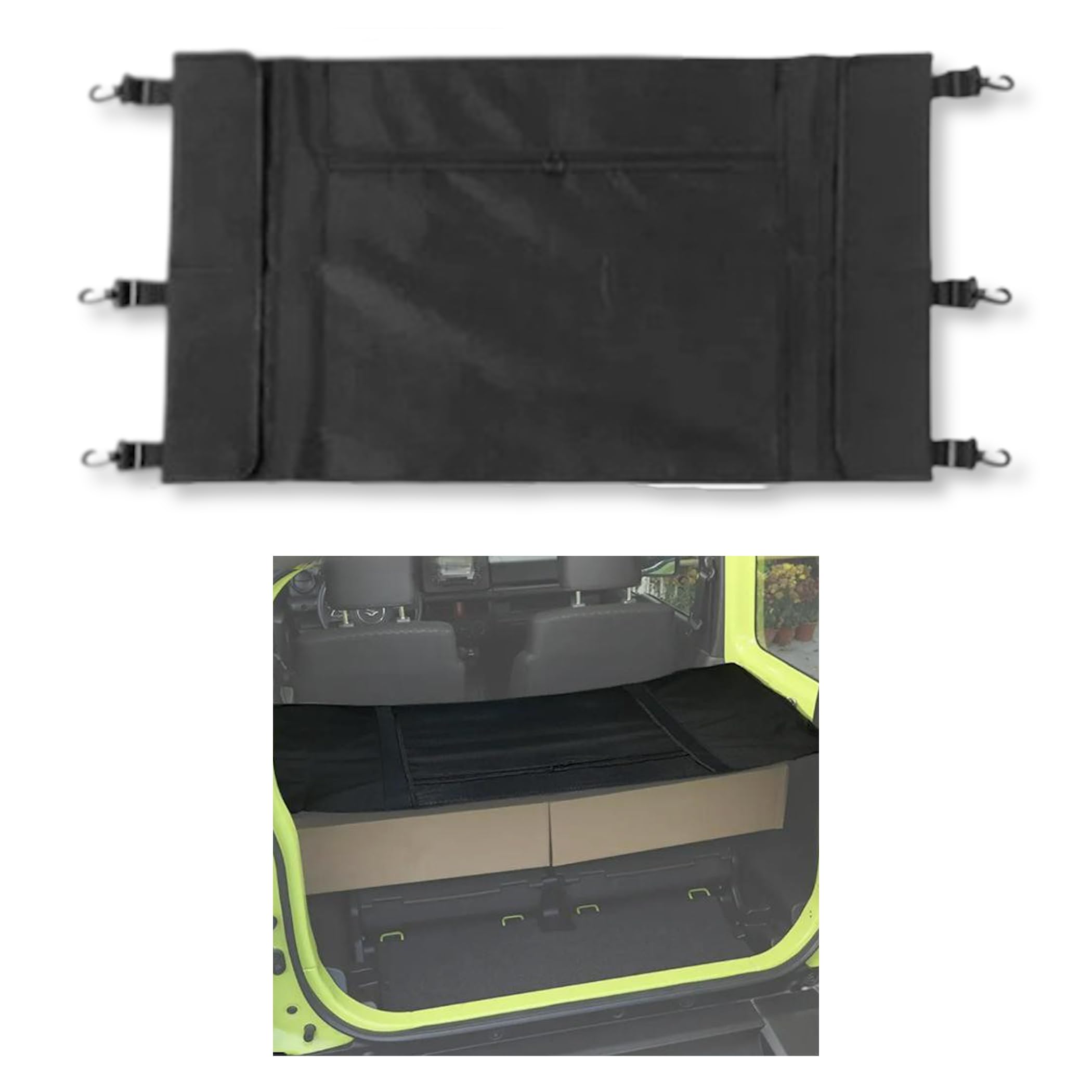 

Lezalic Jimny Багажник Багаж Предотвращает Разделяет Индивидуальная Задняя Дверь Изоляционная Шторка Универсальная Посадка для Аксессуара Suzuki, Падение, Хранение, Сетка, Сетка,