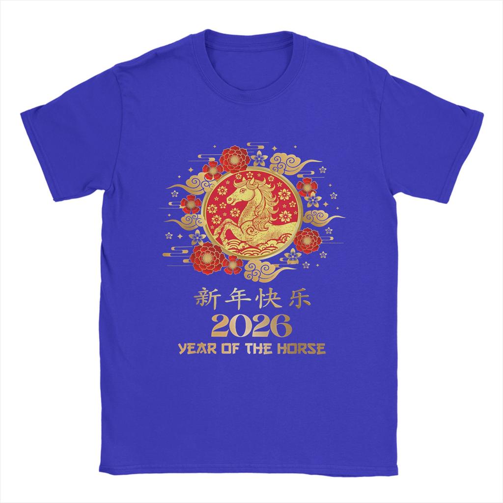 Zodiac Sign Year Of The Horse T Shirt Summer  Hipster TShirts Mens 100 Cotton Crewneck Plus Size Tees Short Sleeves Tshirt