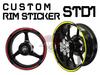 AXXL Motorcycle Wheel Custom Rim Stickers STD1 17-inch (Fluorescent Yellow)